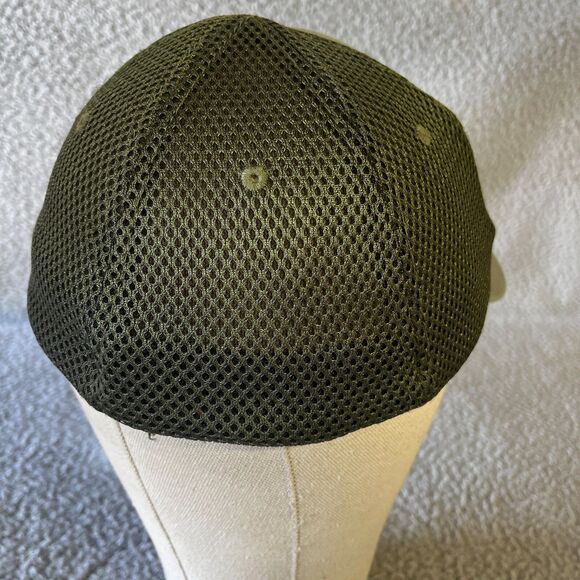 Highland Tactical Hat Cap Fitted OSFM Green Canvas Logo Mesh Vented Adult Mens - Picture 3 of 5